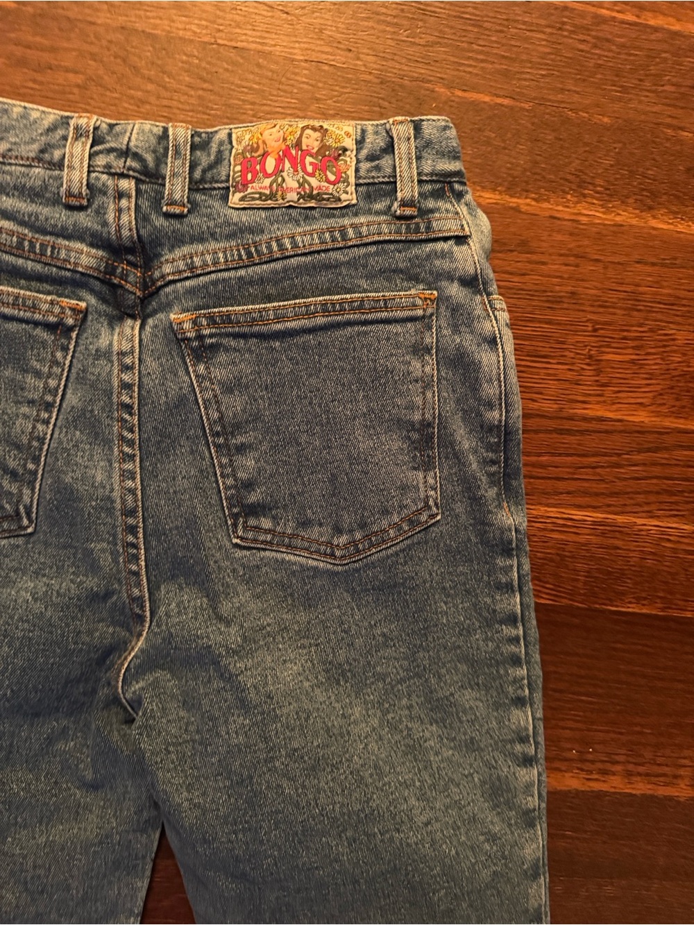 Vintage BONGO Women's Blue Straight Leg Jeans